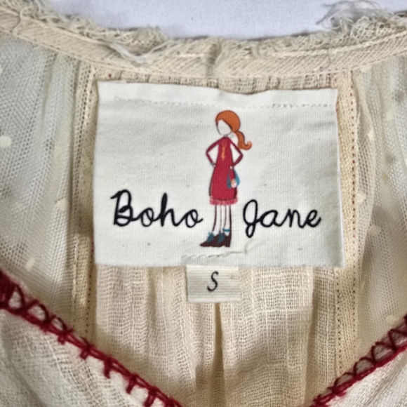 Boho Jane Cream Tassel Maxi Dress Size S - Picture 9 of 16